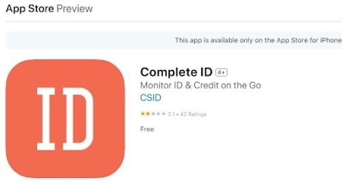 Complete ID's iOS and Android apps receive sub-par scores on their app stores, so we recommend using the desktop app.