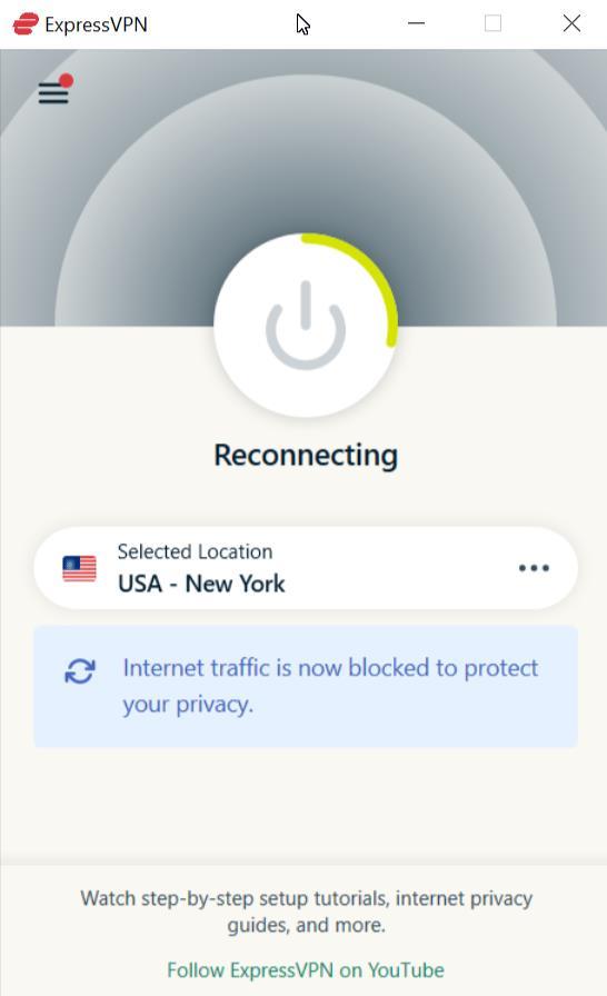 We tested ExpressVPN's kill switch and it blocked our internet traffic when our connection to the VPN server was interrupted.