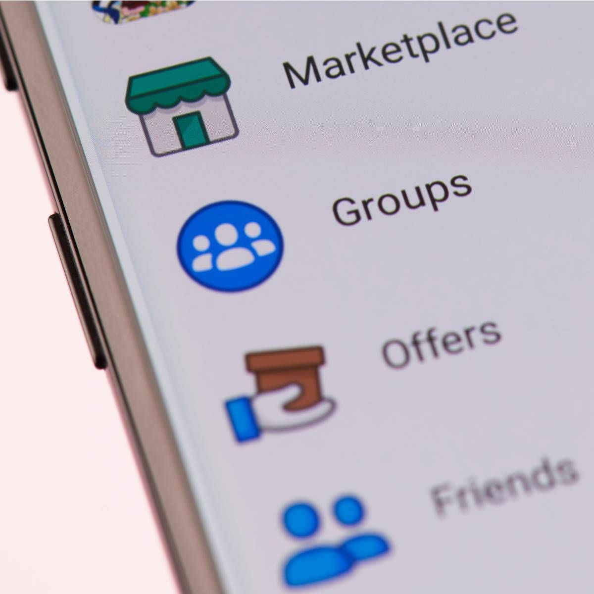 A close-up of the Facebook Marketplace app open on a smartphone.