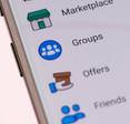 A close-up of the Facebook Marketplace app open on a smartphone.