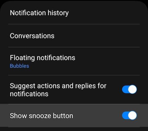 Snoozing a notification is an option when you want to get notified about something in the future but want to clear the notification right now.