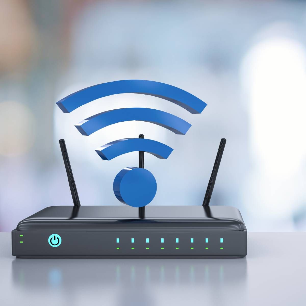 A router with Wi-Fi.