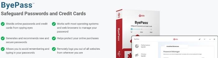 Iolo System Mechanic Ultimate Defense comes with ByePass, a password manager.