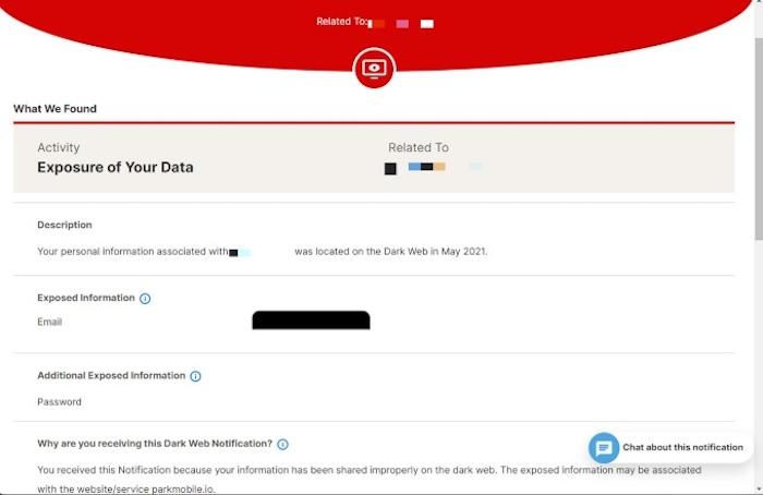 LifeLock's dashboard itself is simple to use and navigate, and we could easily see if there were any new alerts and click on those if we wanted more information.
