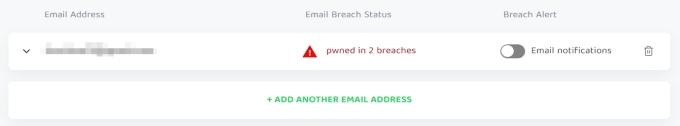 PIA VPN found that our email was exposed in two data breaches.
