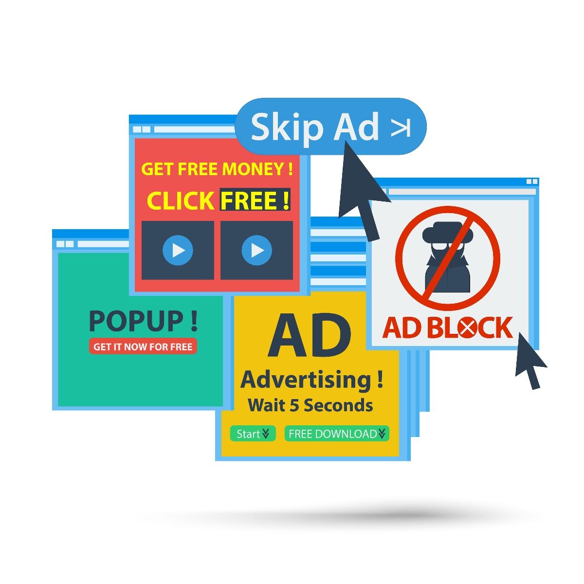 pop up ad graphics