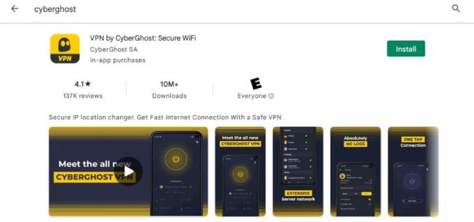 Screenshot of CyberGhost VPN