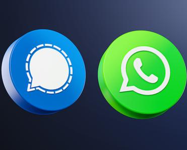 The Signal and WhatsApp icons