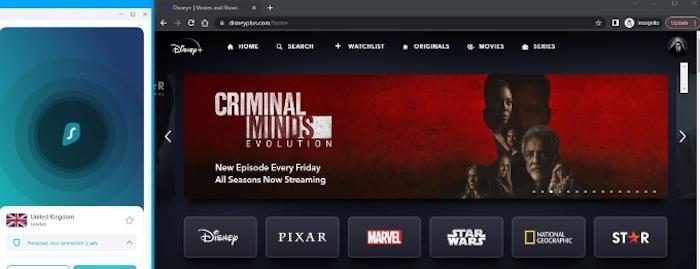 We had no trouble unblocking Disney+ with Surfshark and ExpressVPN.