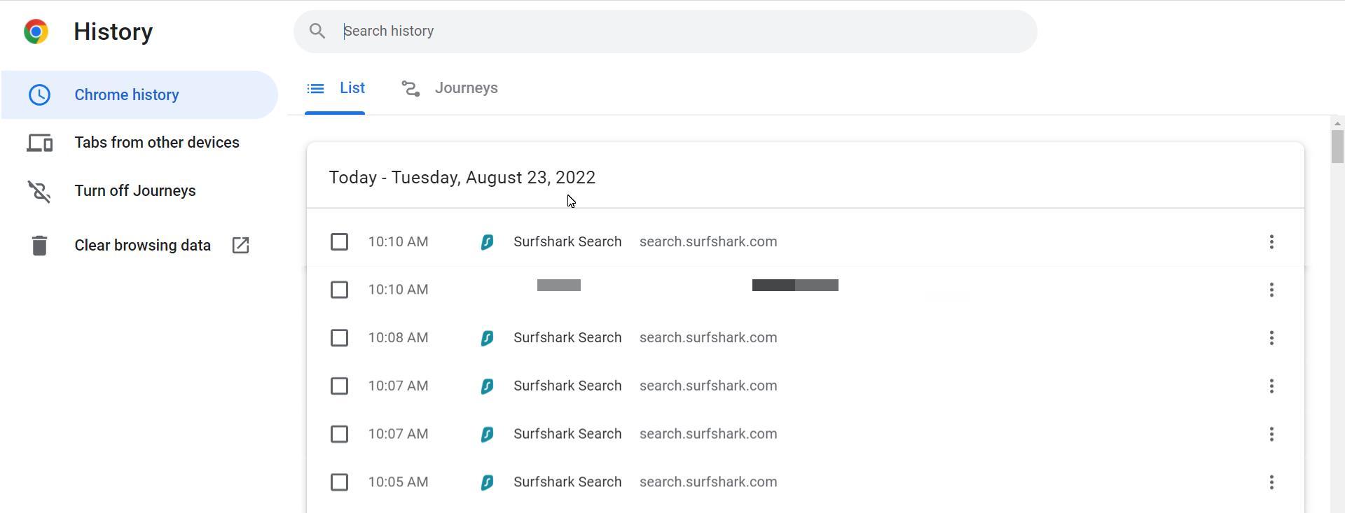 Our Surfshark searches showed up in our Google Chrome history, so Surfshark Search may not provide the full amount of privacy it promises.