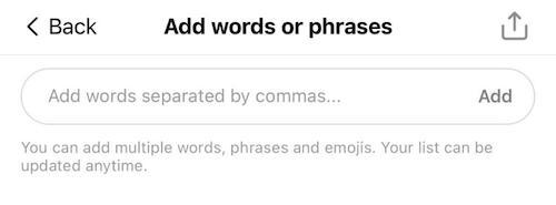 Once you add words and phrases, Threads censors them from your feed.