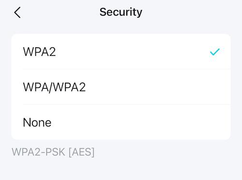 Using WPA2 encryption on your Wi-Fi network ensures you have the best security.