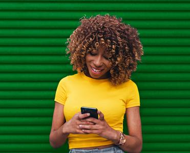 Woman looking at phone