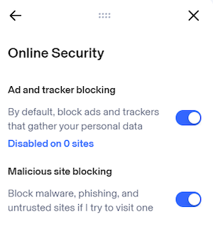 Aura's built-in ad blocker offers more functionality on Chrome.