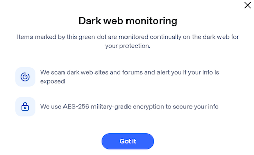 Aura keeps tabs on the dark web and checks for your personal info.