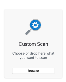 Avira includes a custom scan where you can select the files and folders you want it to check for malware.