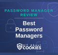 A blue background with images of locks and shields with the text &quot;Best Password Managers&quot; and the All About Cookies logo. 