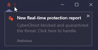 Screenshot of new real-time protection report.