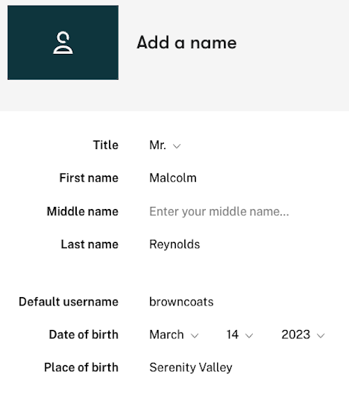 Dashlane allows you to create name cards that help you easily autofill forms.