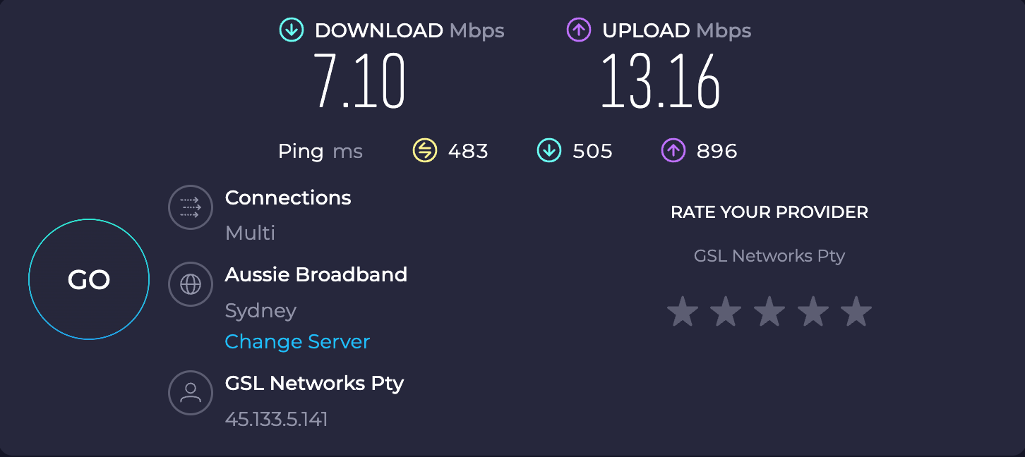 We were shocked to see that connecting to an ExpressVPN Australia server resulted in such good speed test results since the country is so far away.