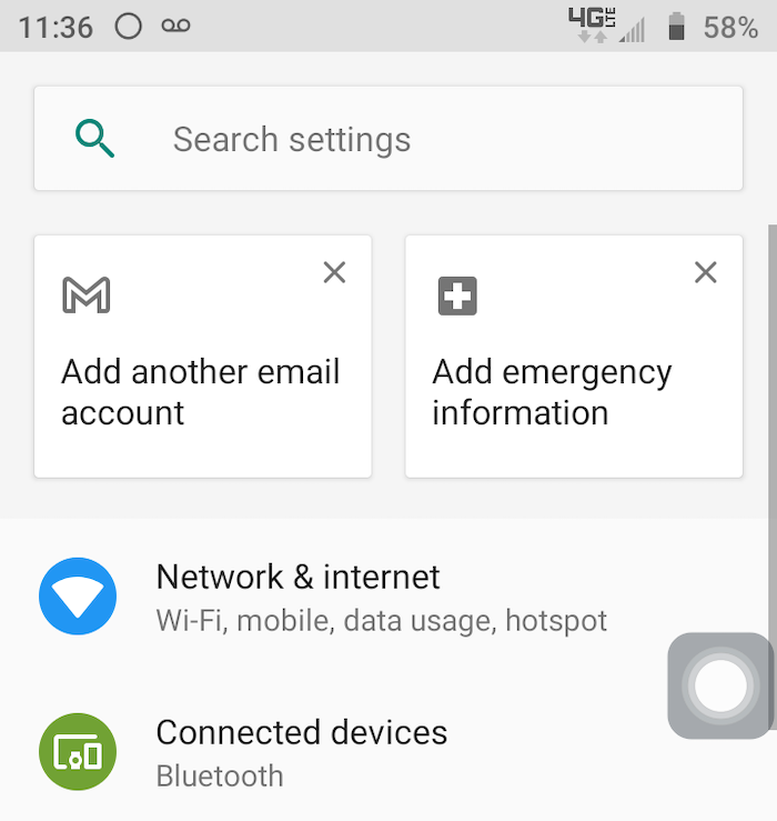 For older Android phones, go to Settings and tap Network & internet to begin setting up your mobile hotspot.