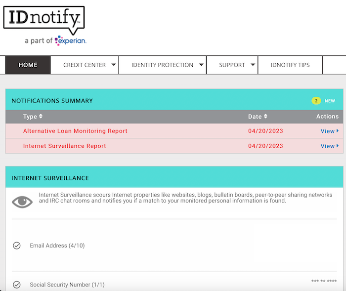 IDnotify's alerts were helpful and are customizable.