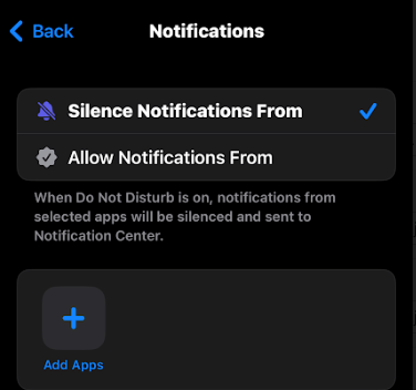 Iphone screen settings silence notifications