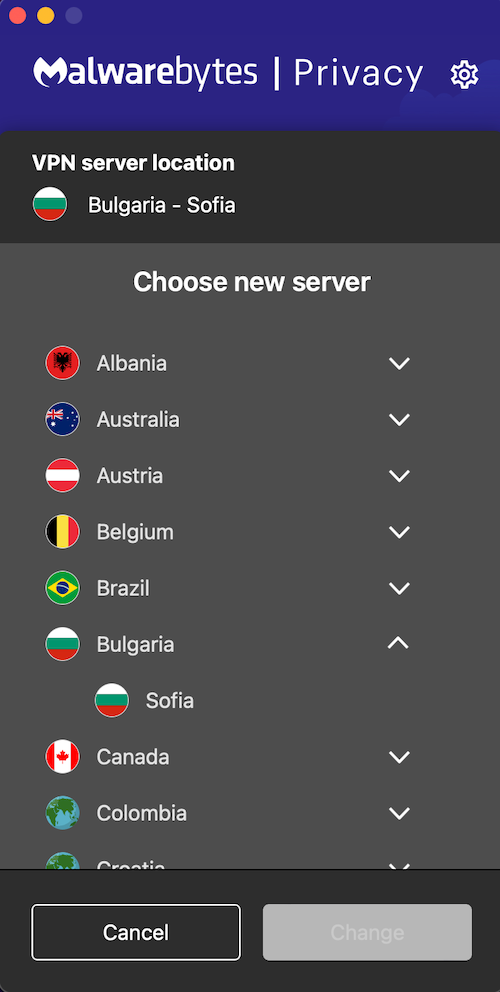 Malwarebytes Privacy VPN over 500 servers across the globe.