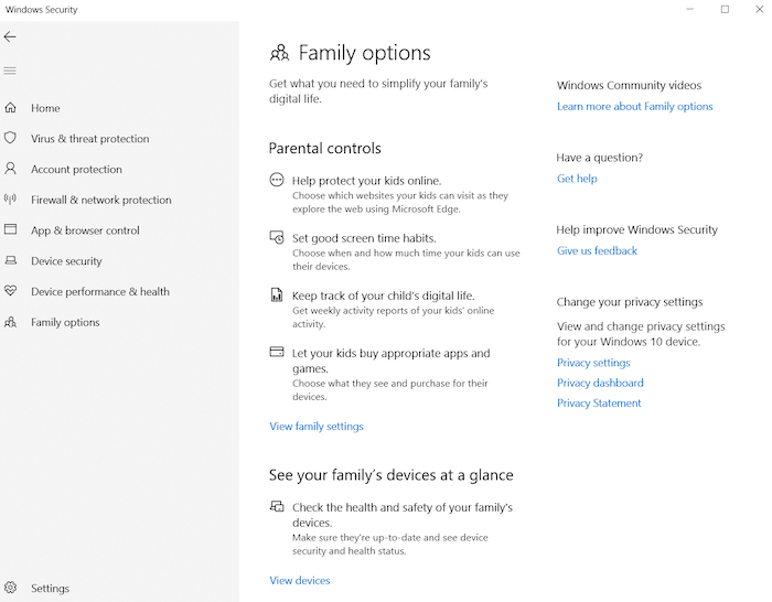 Microsoft Defender includes parental controls to help you protect your kids online.