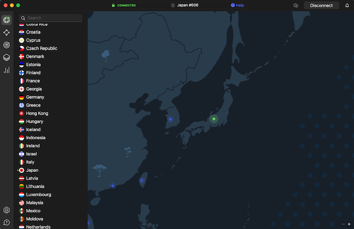 NordVPN has thousands of servers in Asia, including Japan and South Korea.