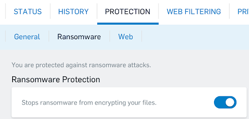 The Sophos anti-ransomware security feature automatically scans any processes that use your data. It also includes data tampering reversal.