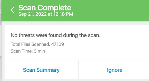 Our Sophos quick scan took less than five minutes to run and didn't find any threats on our device.