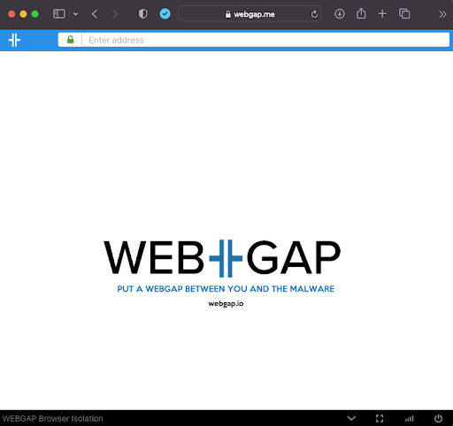 Once you log into WEBGAP, you'll see a search address bar at the top of your browser window.